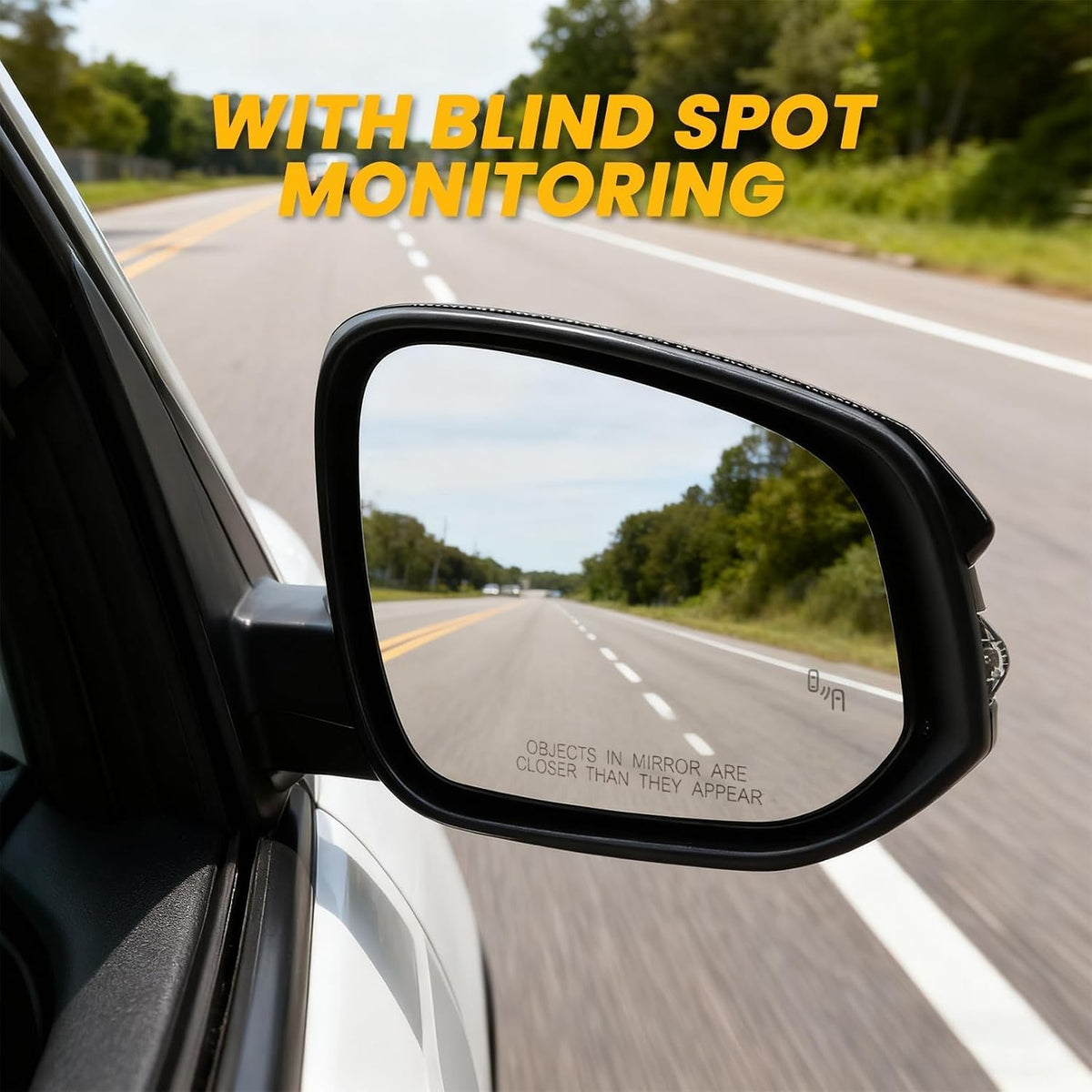 Right Side Mirror Assembly Compatible with RAV-Four 2015-2018