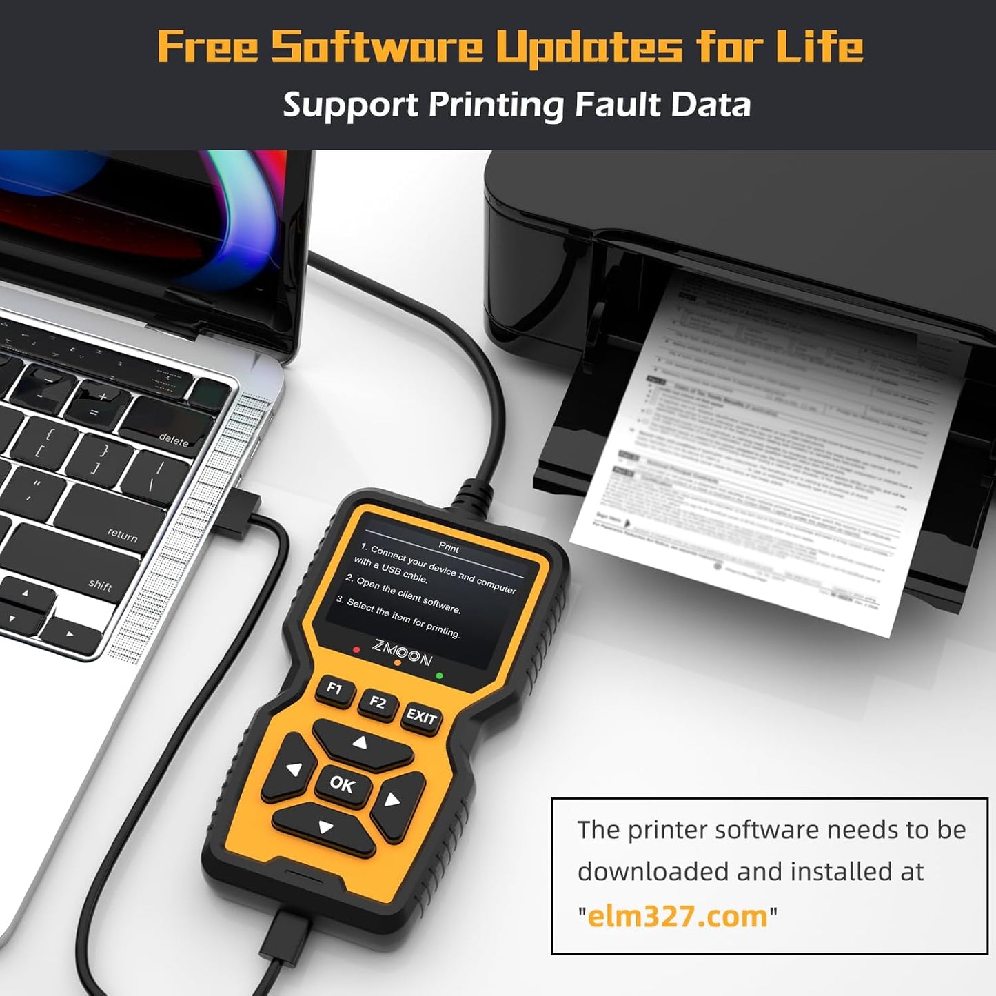ZMOON ZM201 Professional OBD2 Scanner Diagnostic Tool, Enhanced Check Engine Code Reader with Reset OBDII/EOBD Car Diagnostic Scan Tools for All Vehicles After 1996, 2026 Upgraded