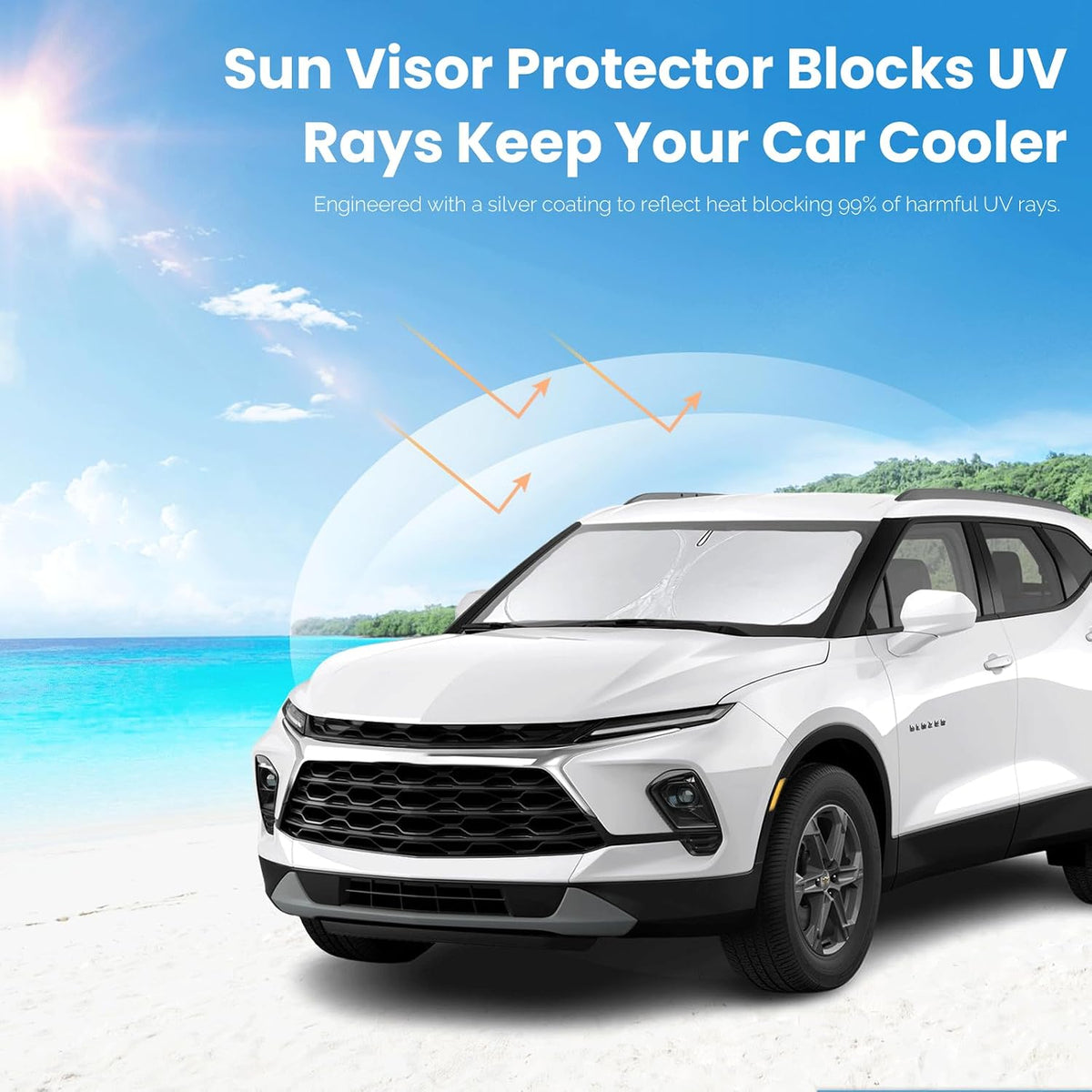 for Chevy Chevrolet Blazer Sunshade Windshield Sun Shade Fit 2019-2026