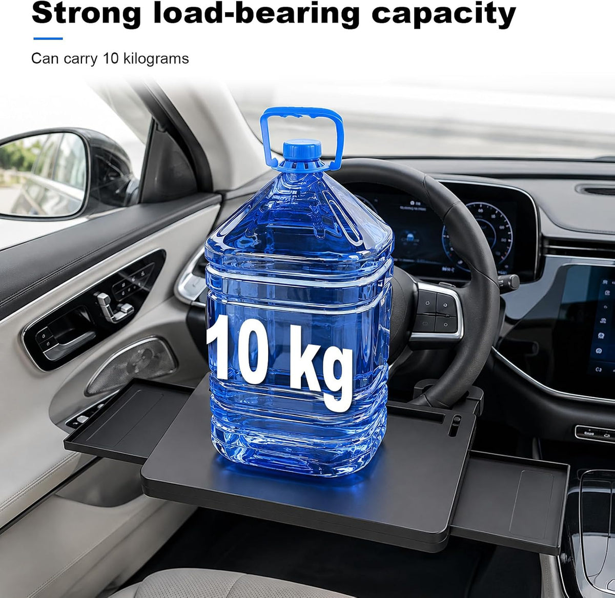 2‑in‑1 Extendable Steering Wheel Tray, Adjustable Car Desk