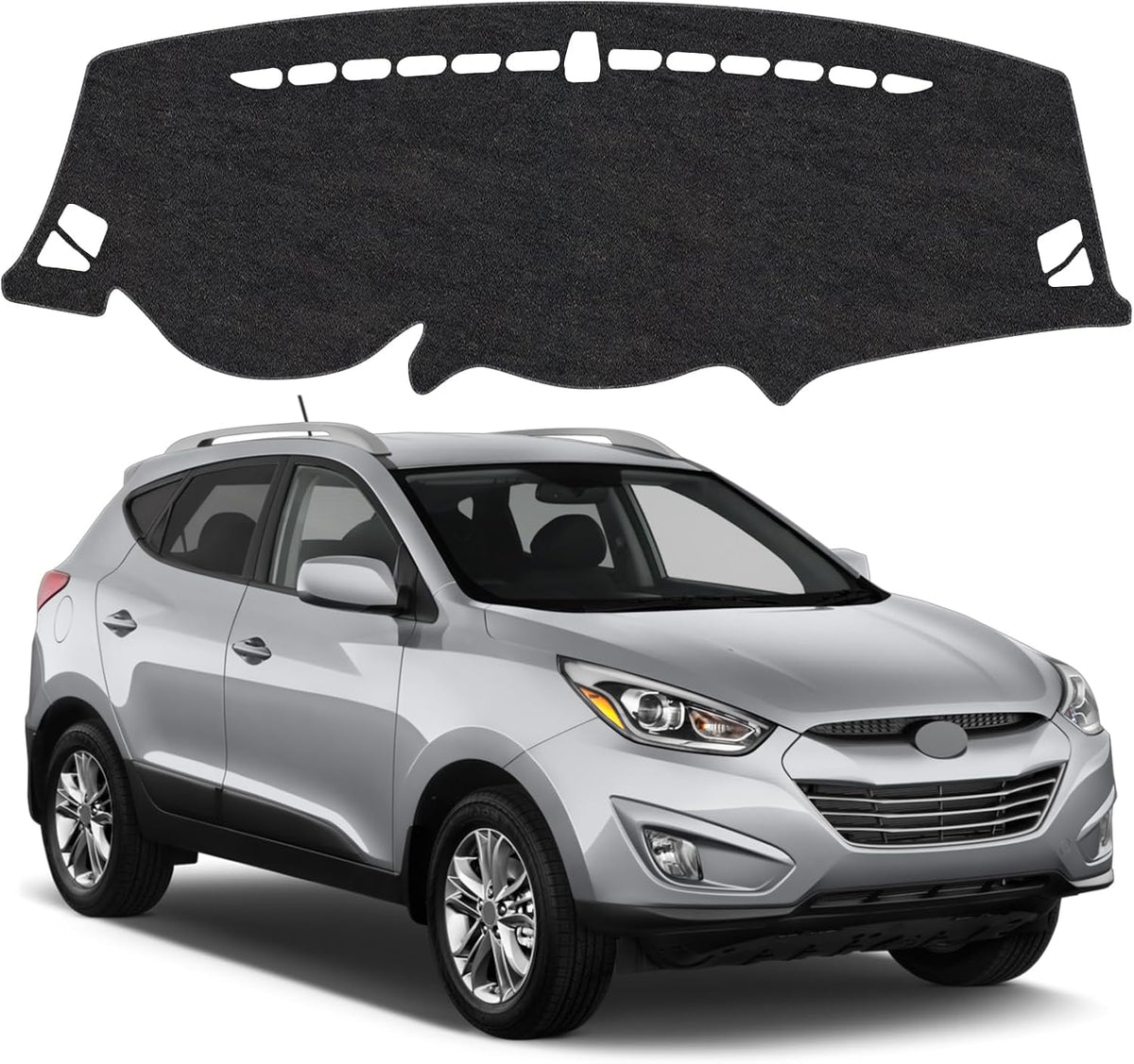 Dash Cover Mat Compatible with Hyundai Tucson 2025-2026 Non-Slip Dashboard Cover Mat Sunshade UV Rays Protector Interior Accessories