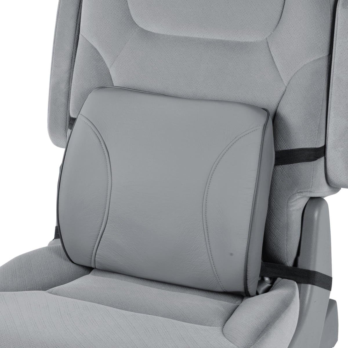BDK BS-300-GR Durable Foam Lumbar Support 3D Balanced Firmness Cushion-Lower Back Pain Relief-Best for Office Chair, Car Seat, Recliner, Gray
