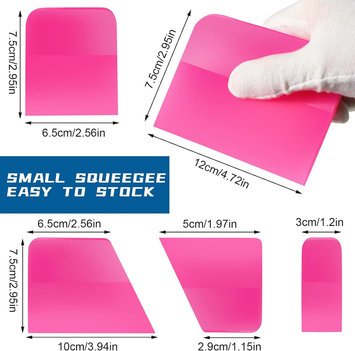 5 Pcs Ppf Squeegee 3 in 1 Anti Scratch Rubber Squeegee for Car Soft Tint Tools Auto Silicone Squilgeetpu Coating Scraper for Vinyl Wrap Protection Film Window Tint Paint Windshield Cleaning Kit