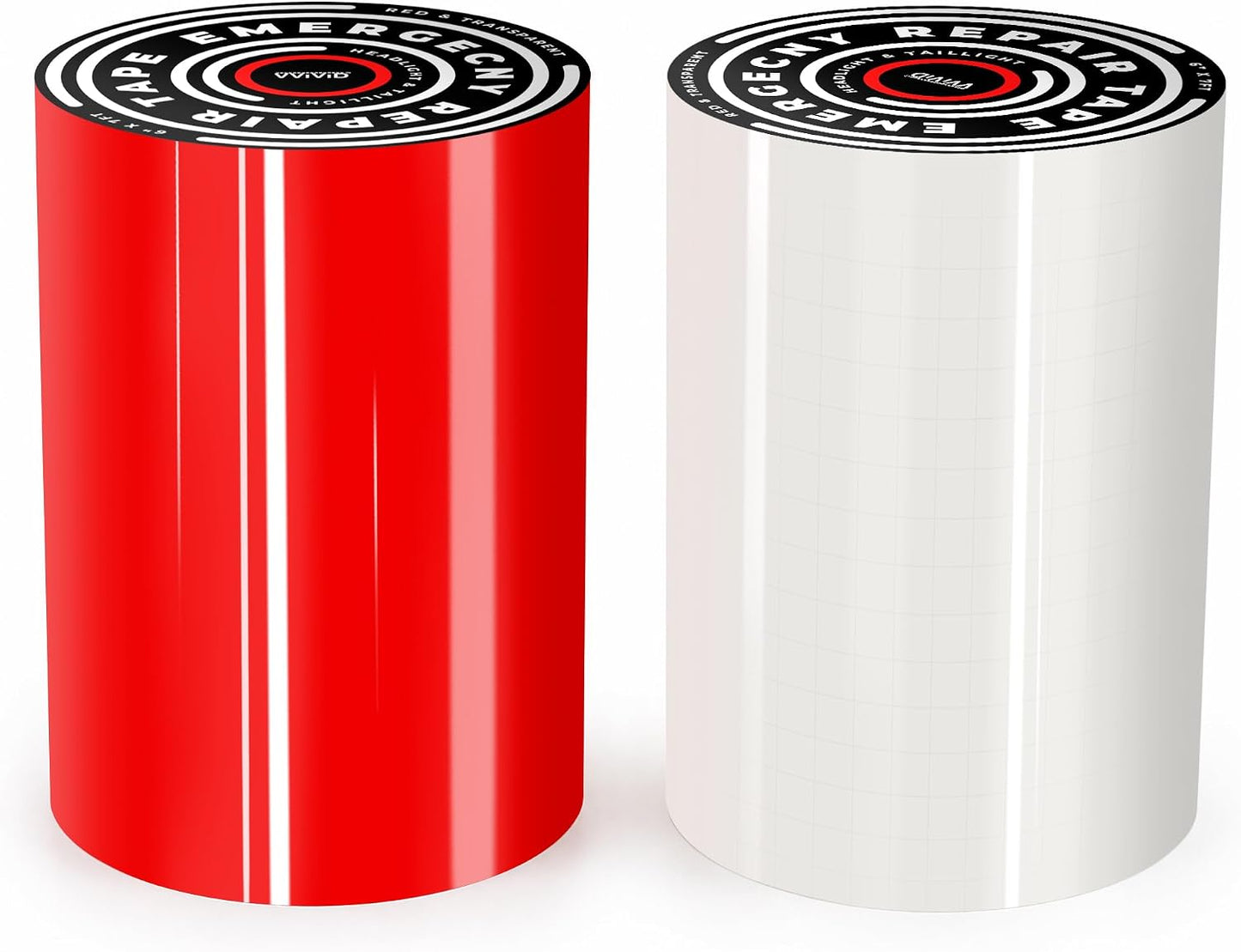 VViViD Headlight & Taillight Adhesive Repair Tape Red and Transparent 2-Roll Pack (1.8" x 7ft)