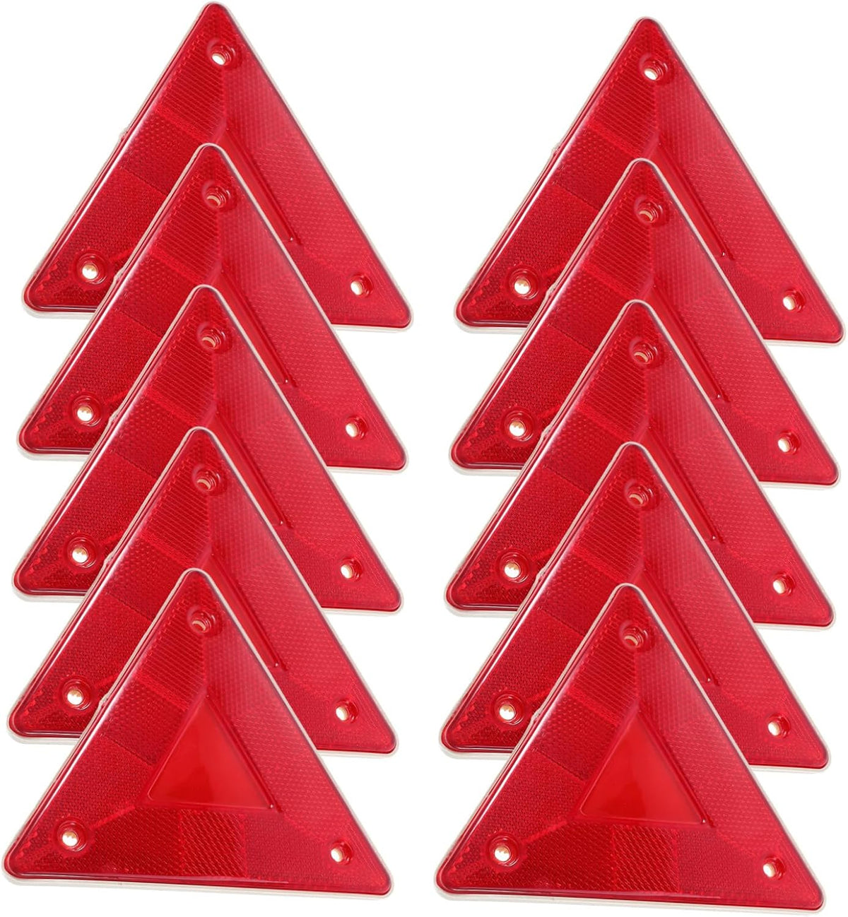 10pcs Triangle Warning Sign for Truck Roadside Hazard Safety