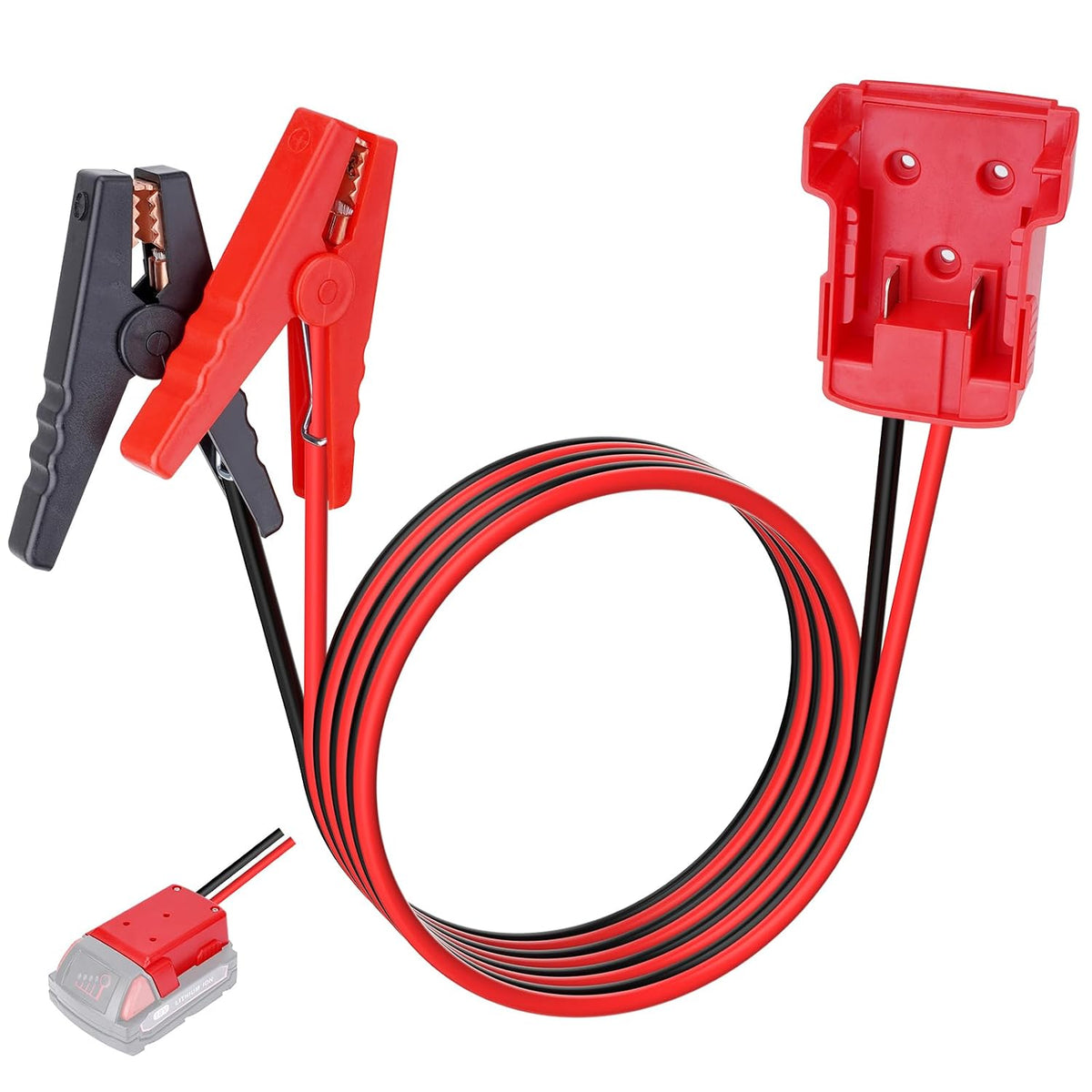 Jumper Cables with Adapter Compatible with Milwaukee M18 Battery