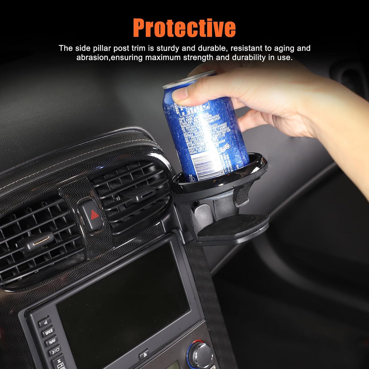 Car Air Vent Cup Holder Compatible with Chevy Corvette C6 2005-2013, Car Cup Holder Expander Adapter, Dashboard Cup Holder Beverage Holder Accessories