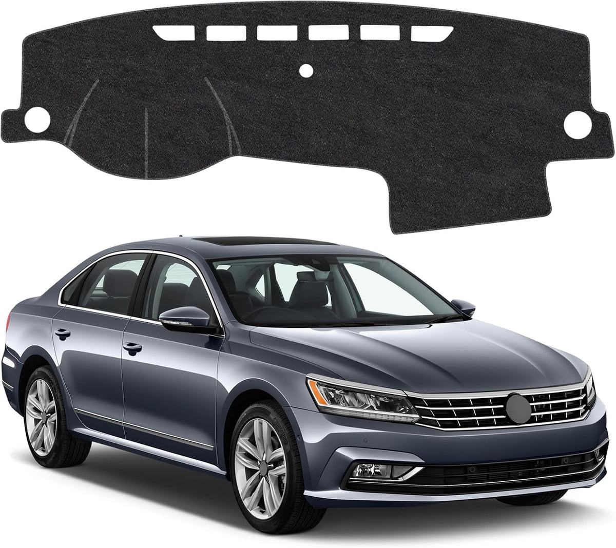 Dash Cover Mat Compatible with VW Volkswagen Jetta 2019-2023 Non-Slip Dashboard Cover Mat Sunshade UV Rays Protector Interior Accessories