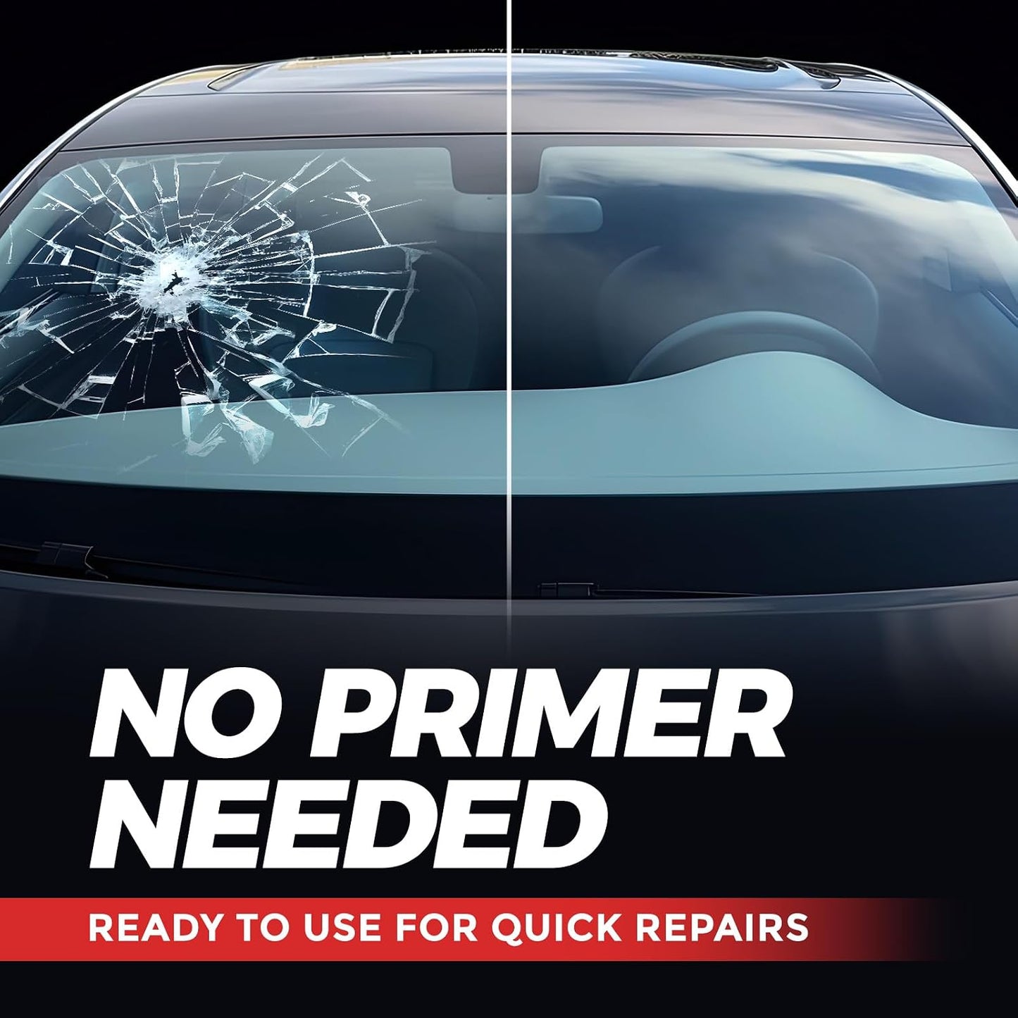 Professional Strength Urethane Windshield Sealant – Quick Curing, Weather Resistant Auto Glass Glue for Vertical & Overhead Application, 10.5oz Black, Includes Gloves