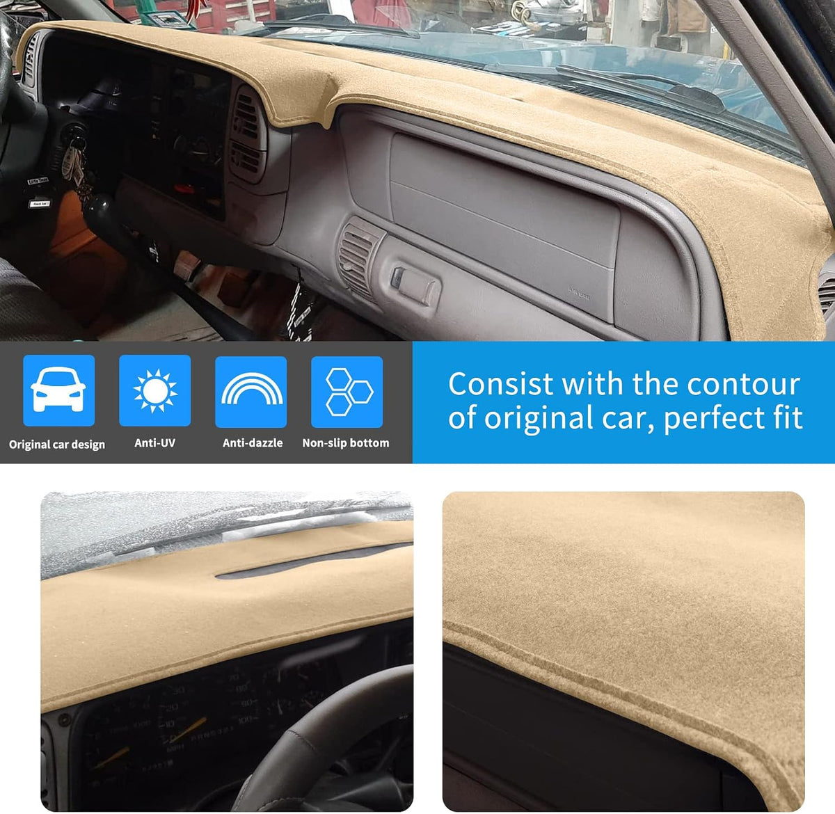 Dash Cover for 1997-2000 Chevy/GMC C1500 C2500 C3500 K1500 K2500 K3500
