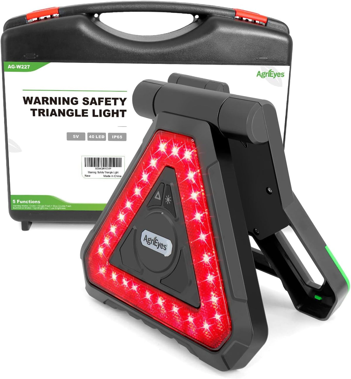 Agrieyes W227 USB-C Emergency Warning Triangle Lights