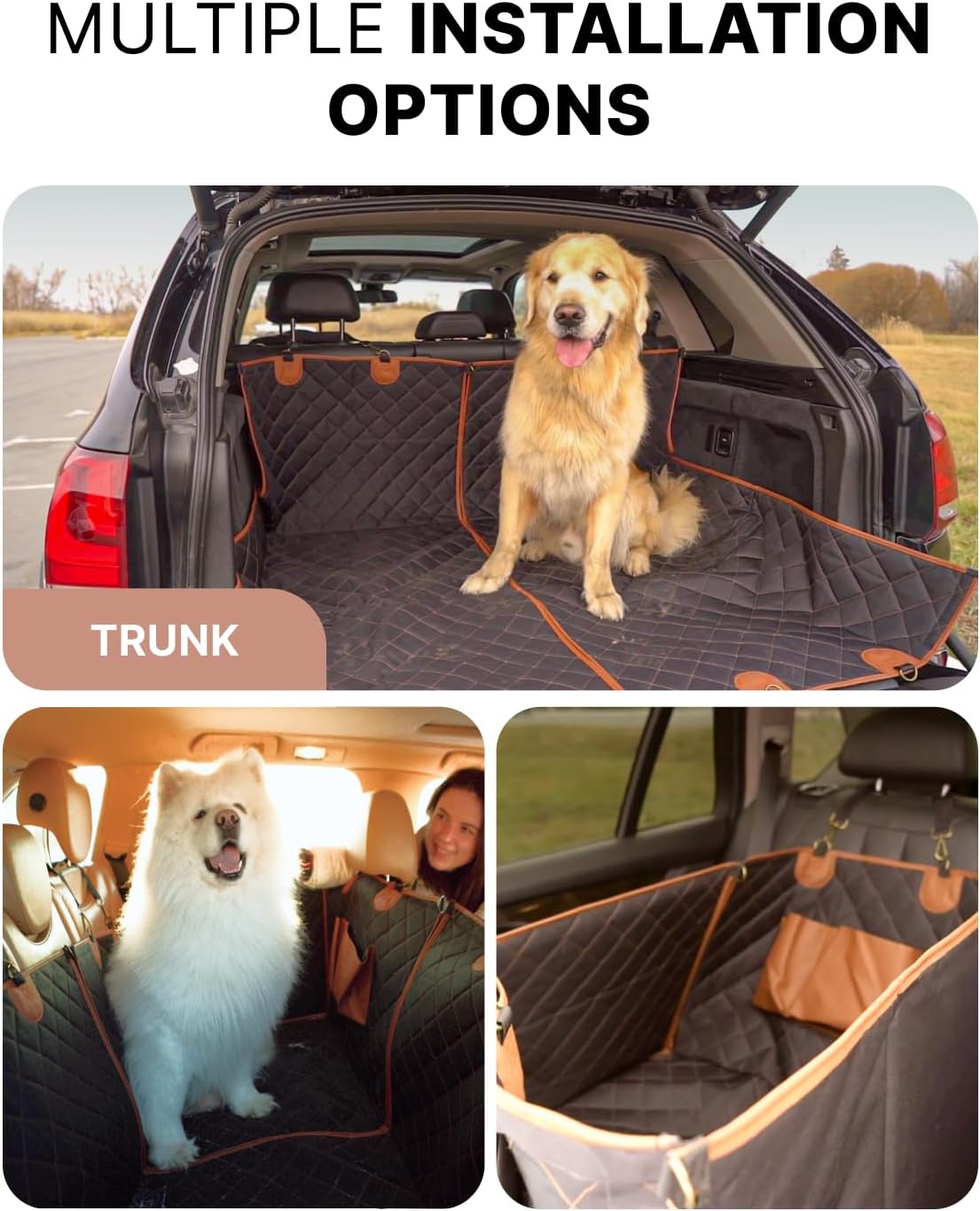 Owleys Back Seat Extender for Dogs Premium Dog Hammock for Car | Pet Cover for Dogs | Dog Covers for Cars Back Seat