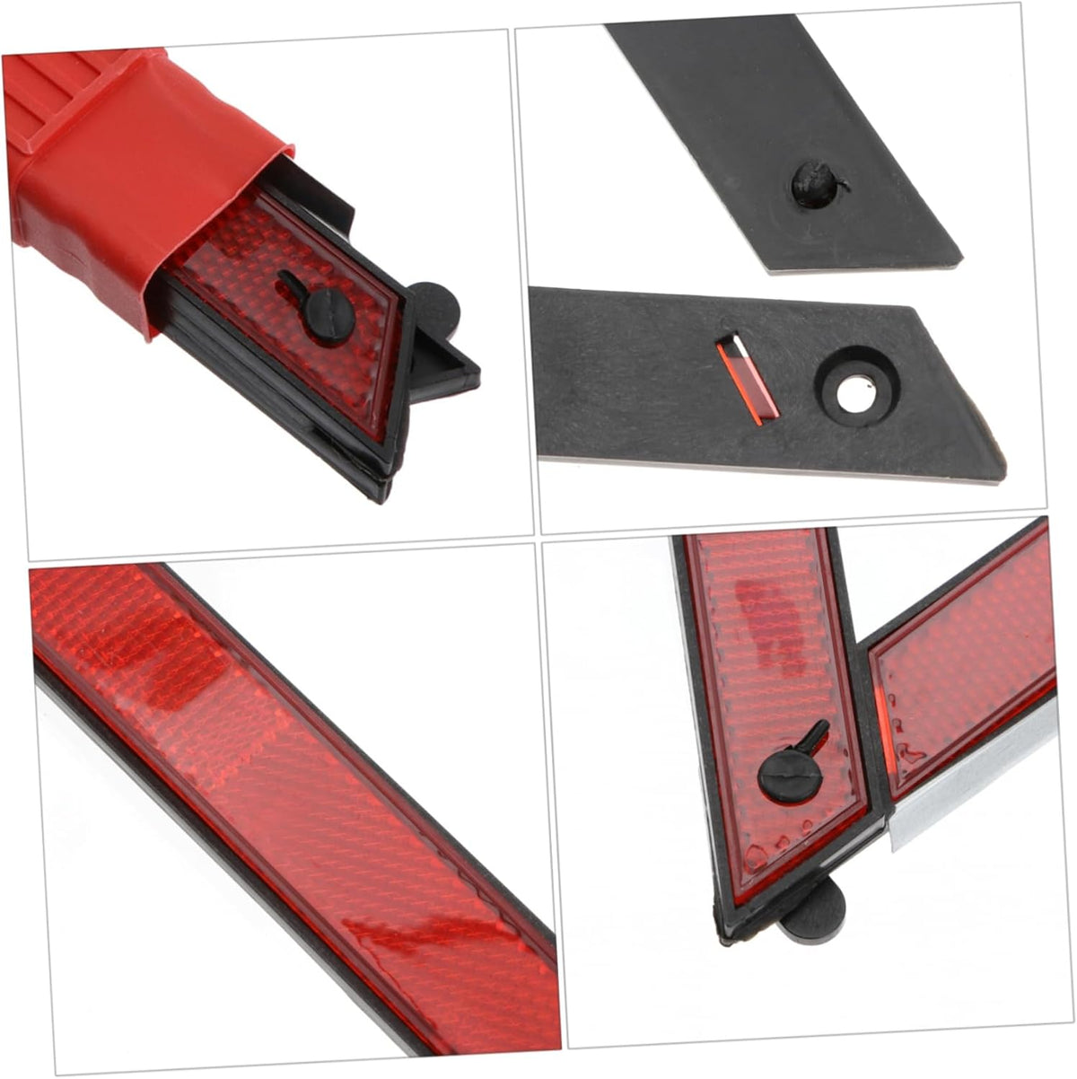 2pcs Car Warning Triangle Safety Sign Folding Red Plastic