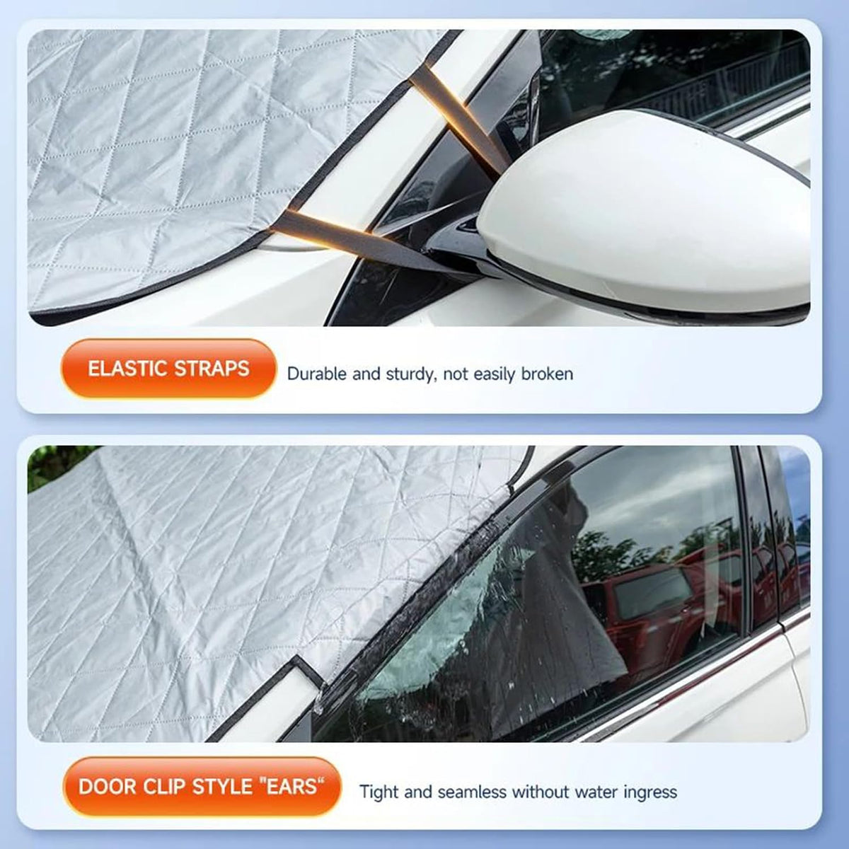 Car Windshield Snow Cover Auto Windshield Protector for Ice and Snow Car Front Snow Ice Protector Cover Winter Windshield Sunshade for Car Outdoor Anti Frost Anti Sun Covers Protection 148x126CM