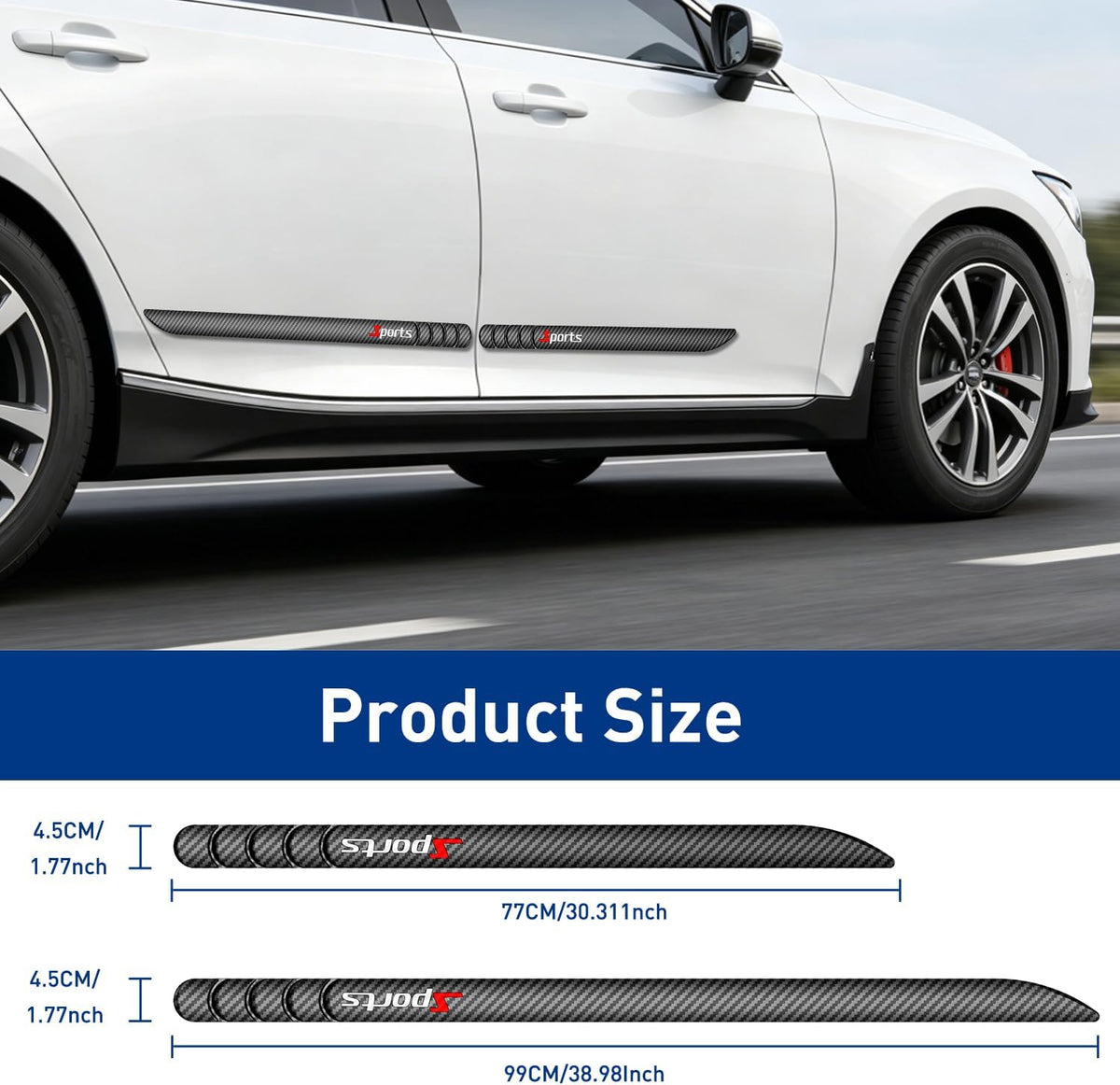 4Pcs Dent Prevent Car Door Protector, Cuttable Car Door Edge Guards
