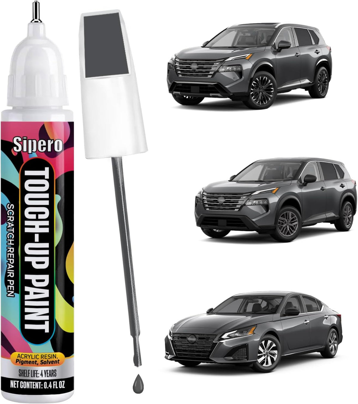 Brilliant Silver Metallic (K23) Touch Up Paint for Nissan – Exact Color Match Scratch Repair Pen – for Rogue, Altima, Sentra