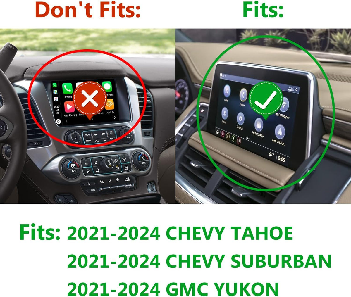 Dash Storage Tray Insert behind Screen Organizer Storage Accessories fit for 2021 2022 2023 2024 GMC Yukon Chevy Tahoe Suburban Fit for Power Sliding Console