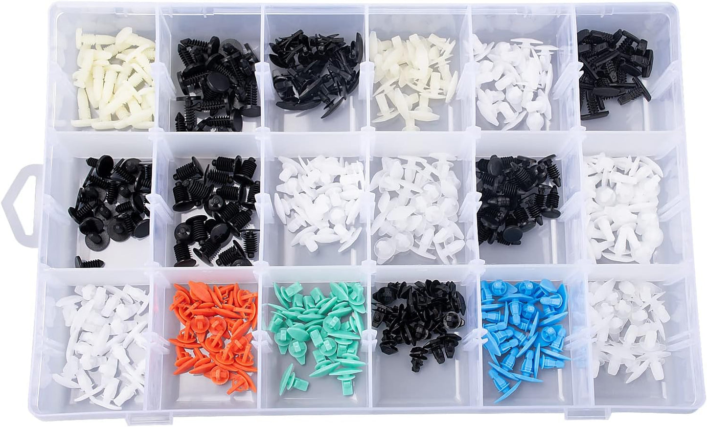 360pcs Weatherstrip Retainer Clips Quick-Select Kit Assortment for Ford GM Chrysler VW Mazda Hyundai Toyota Honda & Nissan