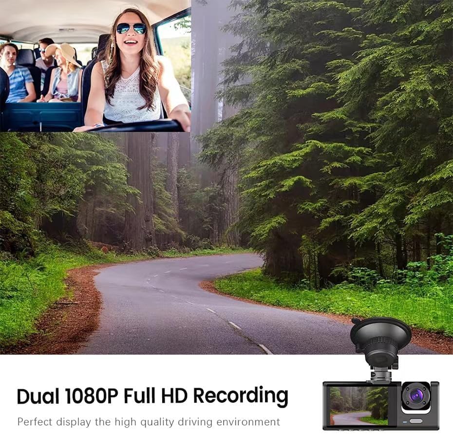 Dash Cam for Car Security Dash Camera Front and Cabin Car Video Recorder
