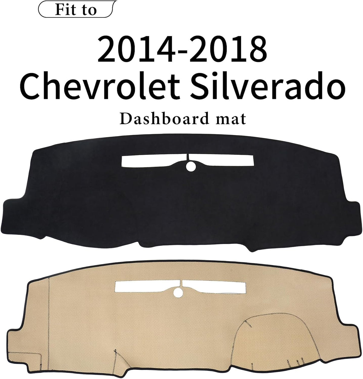Dash Cover for Chevy Silverado 1500/GMC Sierra 1500 2014-2018 Accessories Dashboard Cover Mat for Chevy Silverado/GMC Sierra 2500HD/3500HD 2015-2019 Flannel Dash Board Protector Pad