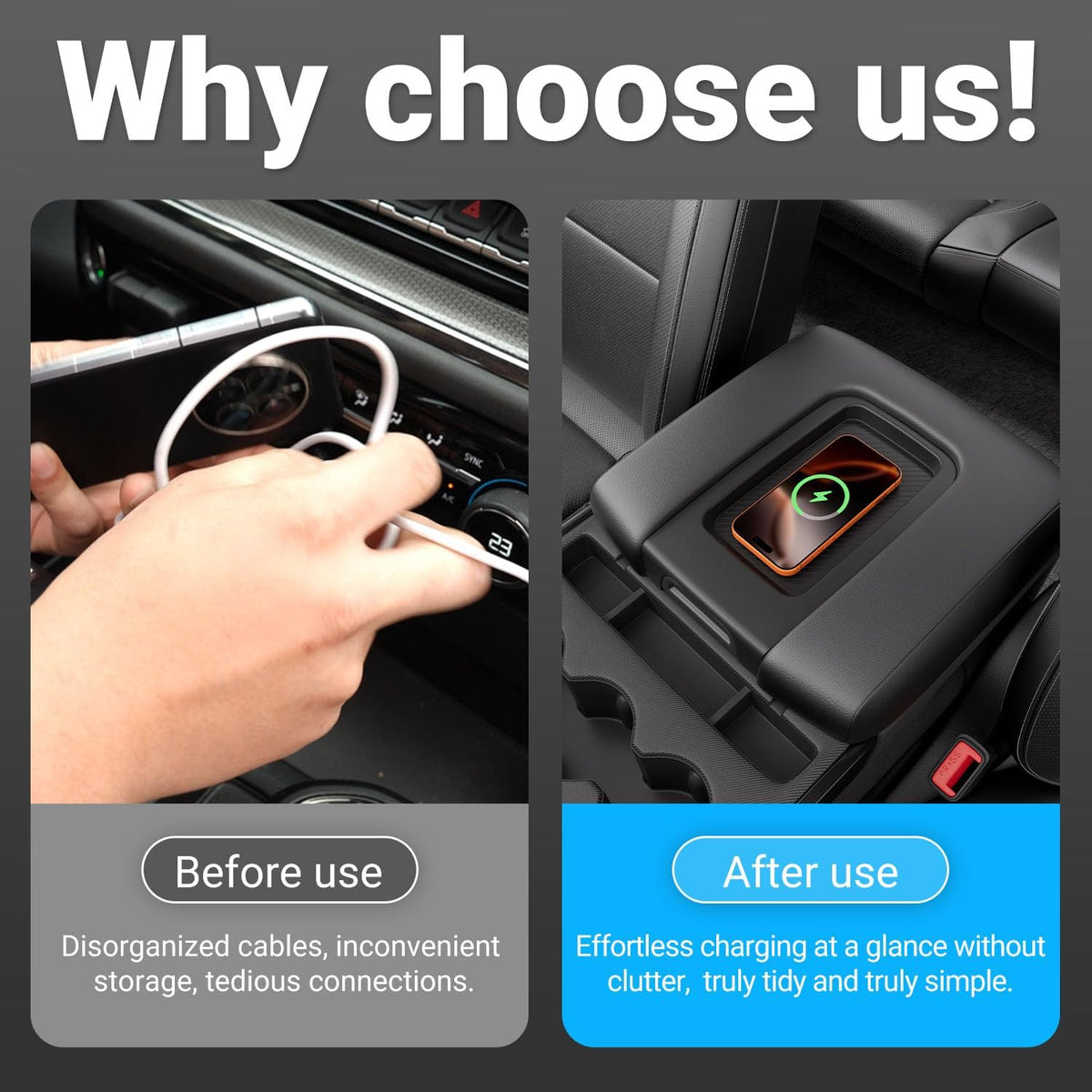 Wireless Charger Compatible with 2015-2018 Chevy Silverado