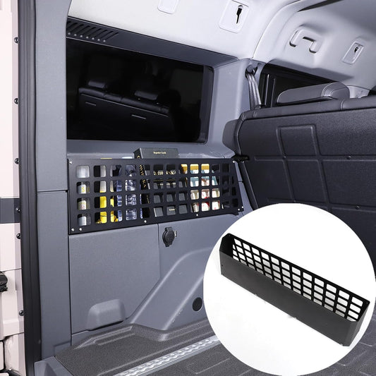 Car Trunk Organizer Compatible with Ineos Grenadier 2020-2024 Aluminum Alloy Black Multifunction Trunk Side Shelf Interior Luggage Storage Rear Organizer Tray Basket (Left)