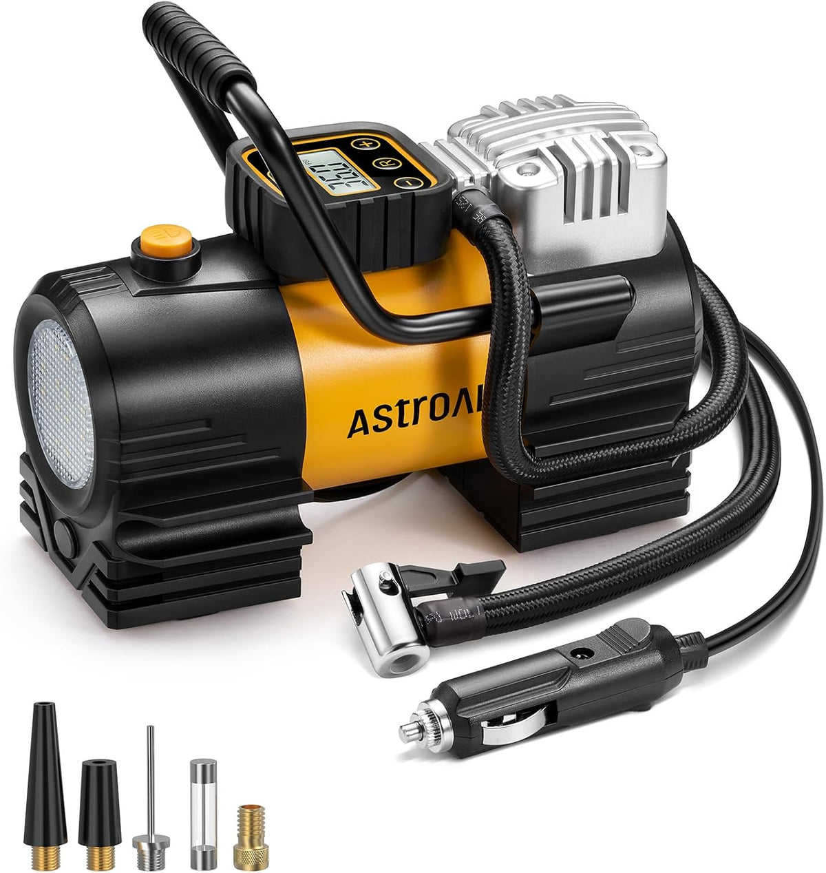 AstroAI Tire Inflator Portable Air Compressor 12VDC Tire Pump Digital Gauge