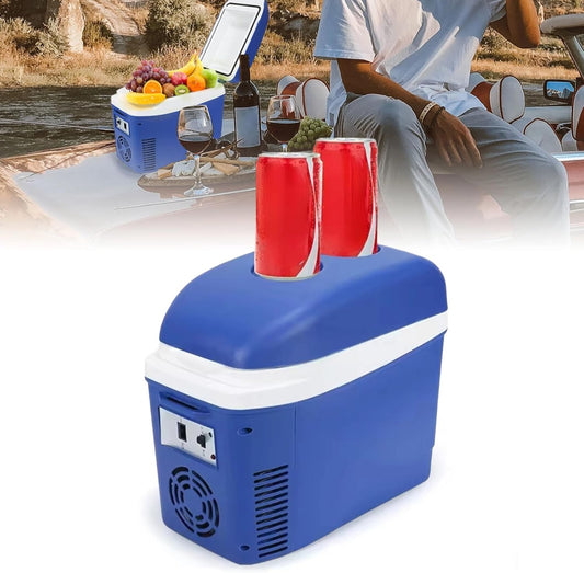 Car Refrigerator 7 Quart (7L) Electric Cooler Warmer 13°F~149°F 12V DC 100 240V AC Portable Mini Freezer Small Fridge for Truck Van RV SUV Travel Coolers & Refrigerators