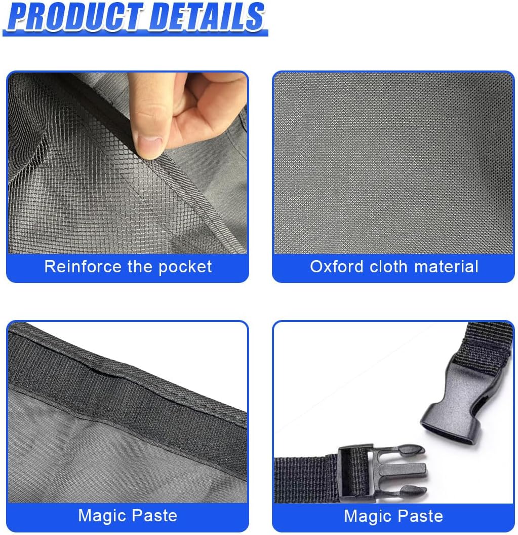Car Trunk Organizer, Waterproof Backseat Hanging Storage Bag, Black