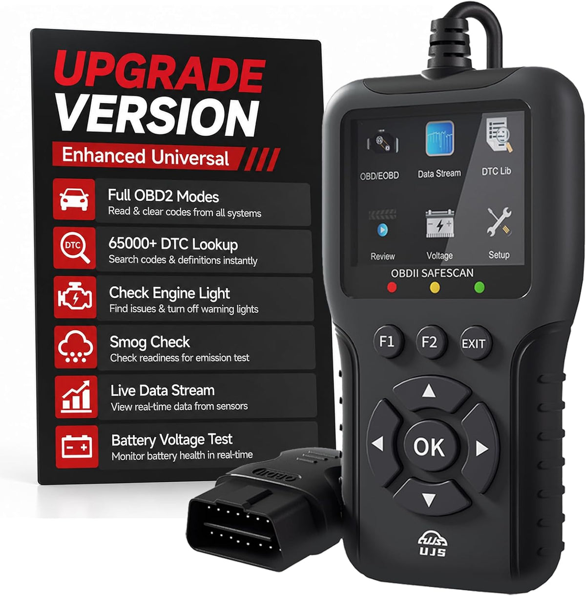 Safescan OBD2 Scanner Enhanced Universal, Car Diagnostic Tool(Black)
