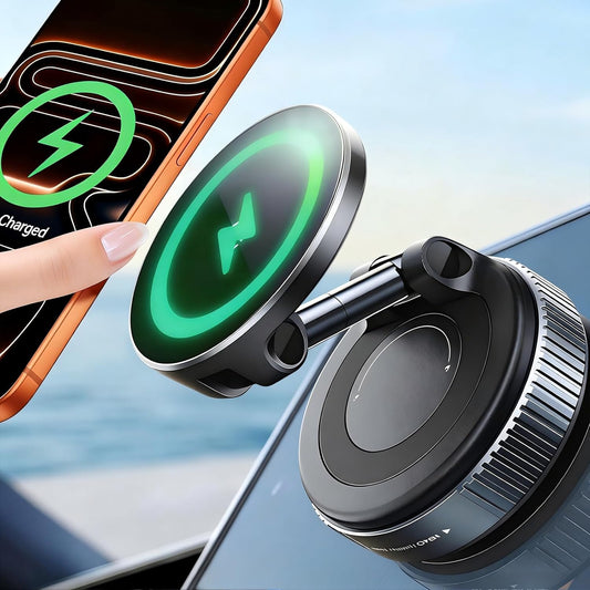 15W for MagSafe Car Mount Charger, 98LBS Suction Cup Phone Mount