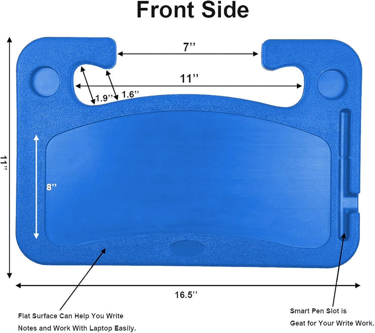 Steering Wheel Tray,Car Desk for Writing,Laptop,Tablet,iPad or Notebook with Pen Slot,Food Eating Table Trays,Fit Most Vehicle Steering Wheels(Blue)