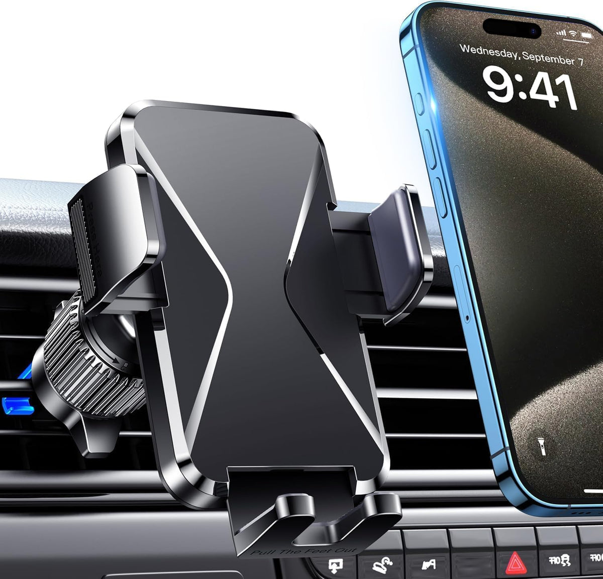 Qifutan Car Phone Holder Automobile Cell Phone Holder Car Mount for iPhone Universal Car Dashboard Mount Fit All Phones Cell Phone Camera Mounts