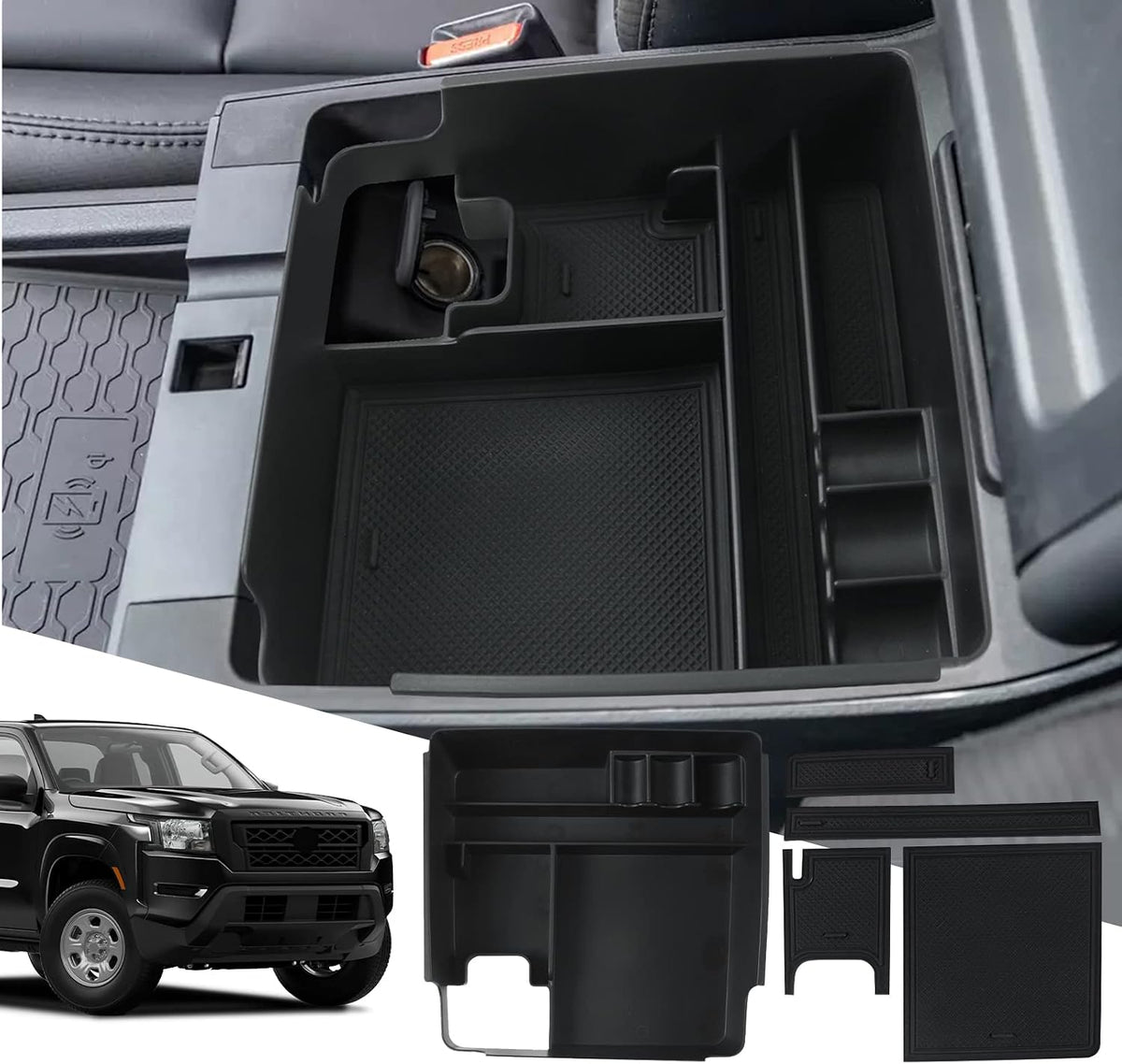 SXCY for 2022 2023 Frontier Armrest Console Organizer Tray