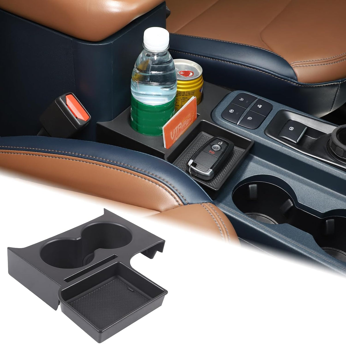 Center Console Cup Holder Organizer Compatible with Ford Maverick 2022-2026