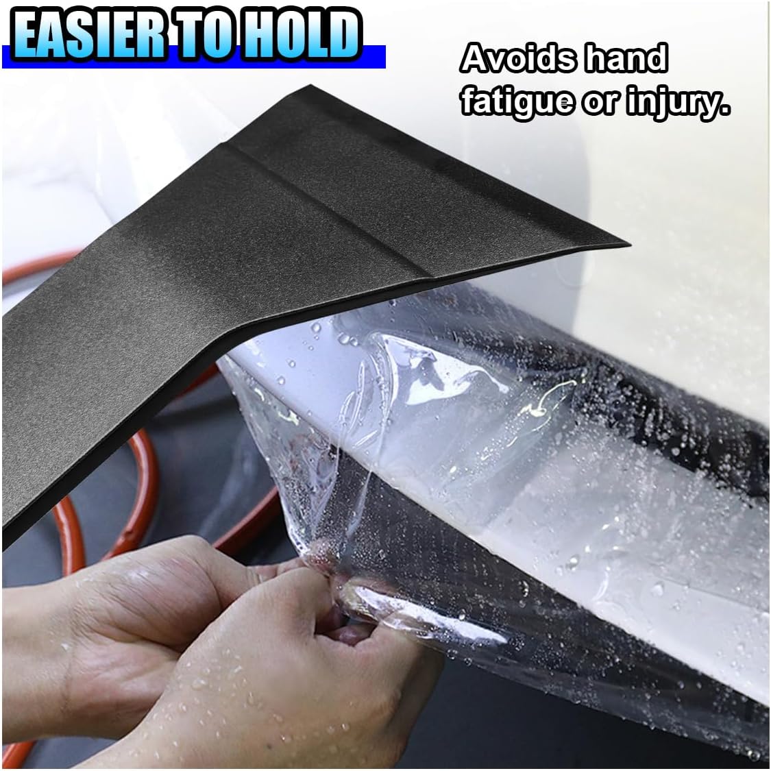 3PCS Car Bulldozer Squeegee, Long Handle Flat Glass Window Film Tint Tools, Scrubber Paddle Squeegee for Car Front Rear Windows Windshield Cleaning, Vinyl Wrap, Snow Frost Ice Removal