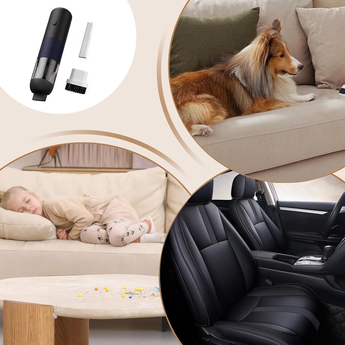 Car Vacuum Cleaner Rechargeable High Power Low Noise