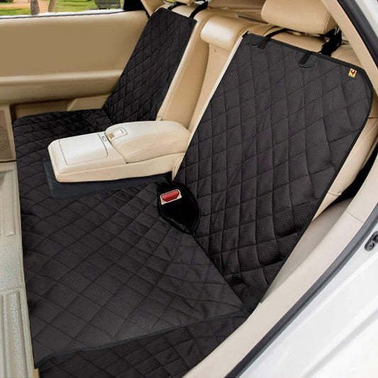 Bark Lover Dog Car Seat Cover for Back Seat, Upgraded Thickened Matte Fabric, Waterproof Car Seat Protector, Non-Slip Backseat Cover for Dogs in Car, Armrest Compatible, Fits Most Cars SUVs & Trucks