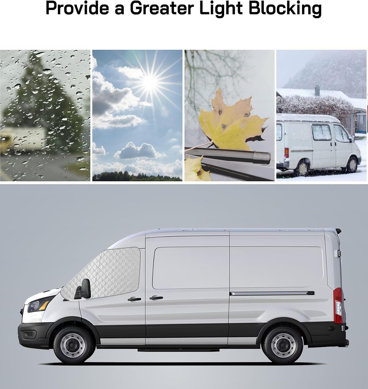 VANNCAMP Exterior Windshield Cover for Ford Transit 2015-2026