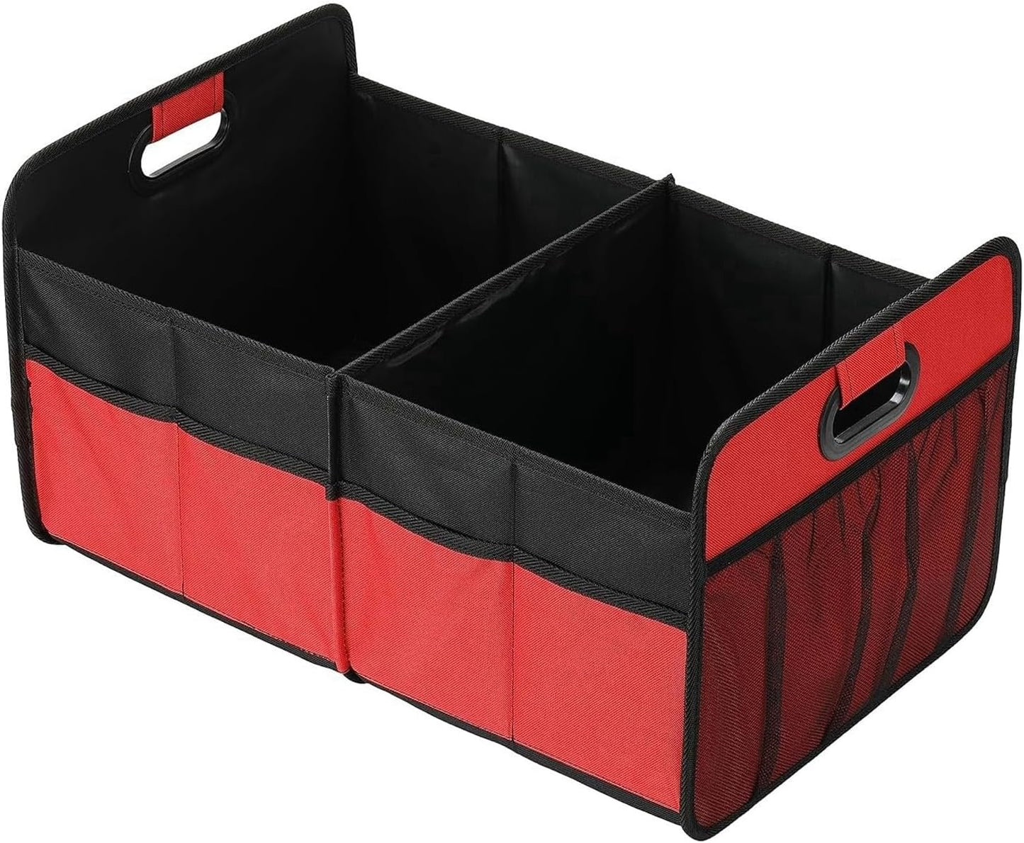 Car Trunk Storage Box, Collapsible Organizer, Foldable Trunk Storage Box with Multiple Compartments - Durable, Water-Resistant for Car Storage, Toys, Groceries and Emergency Gear