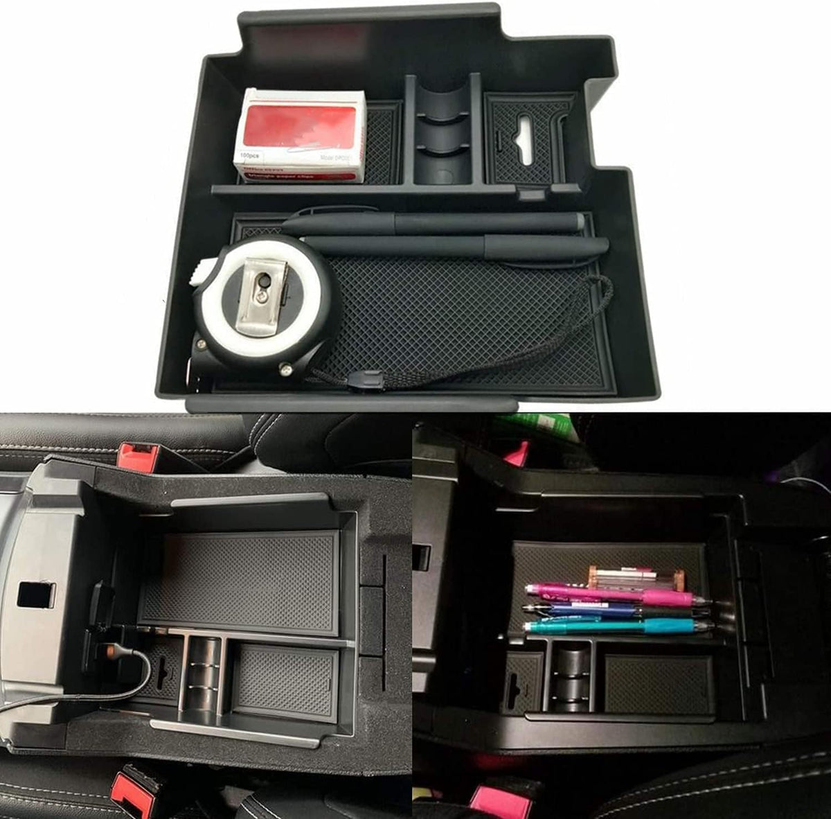 Compatible with Ford Explorer Accessories 2020 2021 2022 2023 2024 2025 2026 Center Console Tray Organizer, Armrest Secondary Storage Box