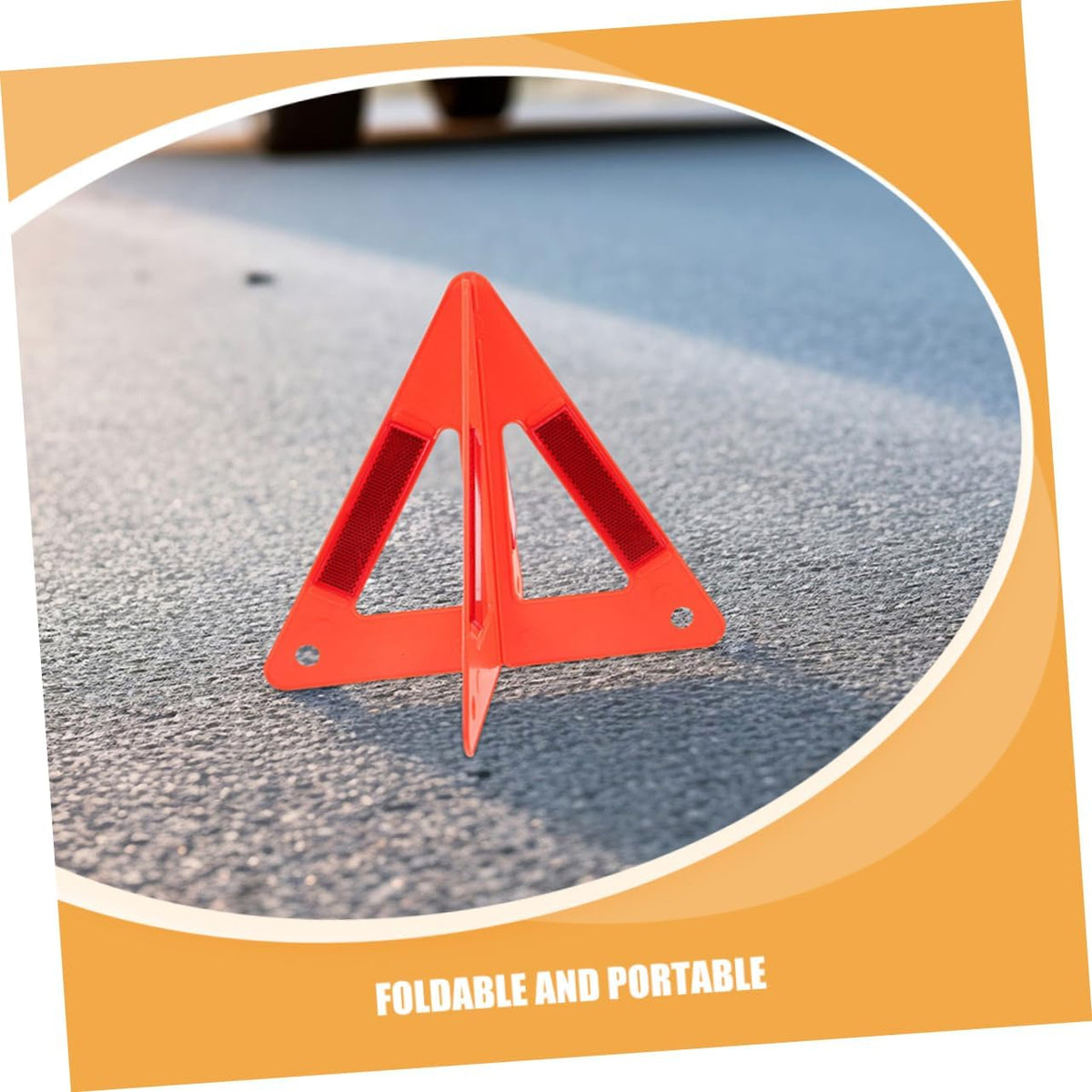 5pcs Reflective Road Safety Triangle Warning Signs for Vehicles