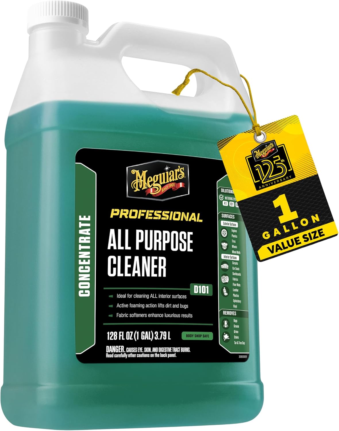 Meguiar's D10101 All Purpose Cleaner, Versatile Car Detailing Cleaner Ideal for Both the Interior and Exterior Vehicle Surfaces, Foaming Action Lifts Dirt from Leather, Carpet, Upholstery, and Vinyl