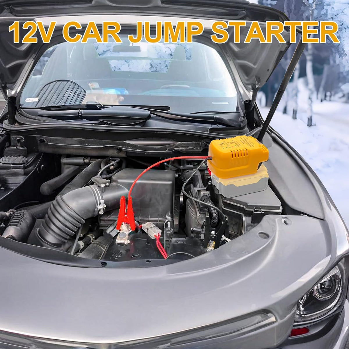12V Jump Starter Adapter Compatible with Dewalt 20V/60V Batteries