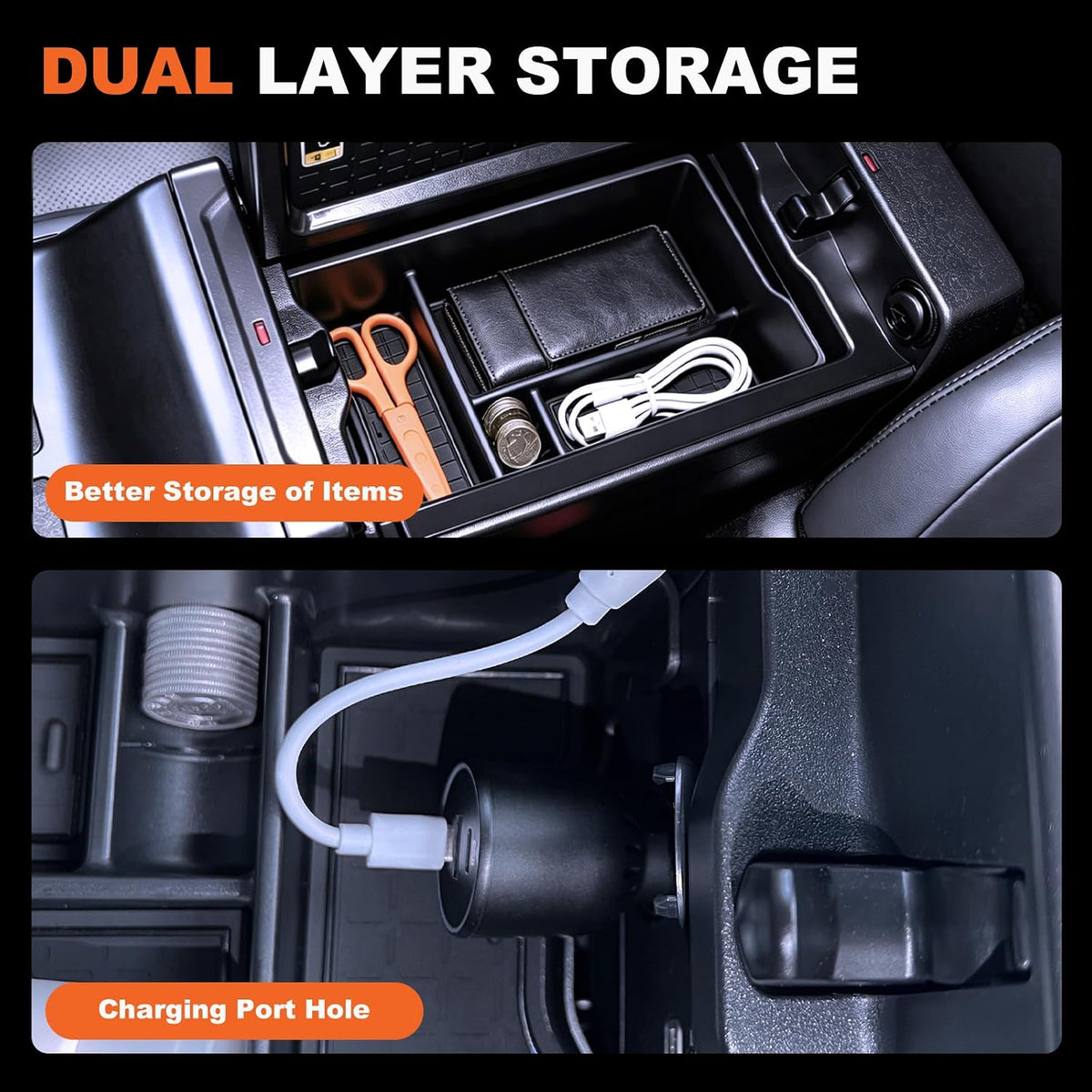 4PCS Center Console Organizer Tray Compatible with 2026 Toyota RAV4 Armrest Bottom Tray Center Console Silicone Pad 6th Gen RAV4 Hybrid&PHEV Interior Accessories