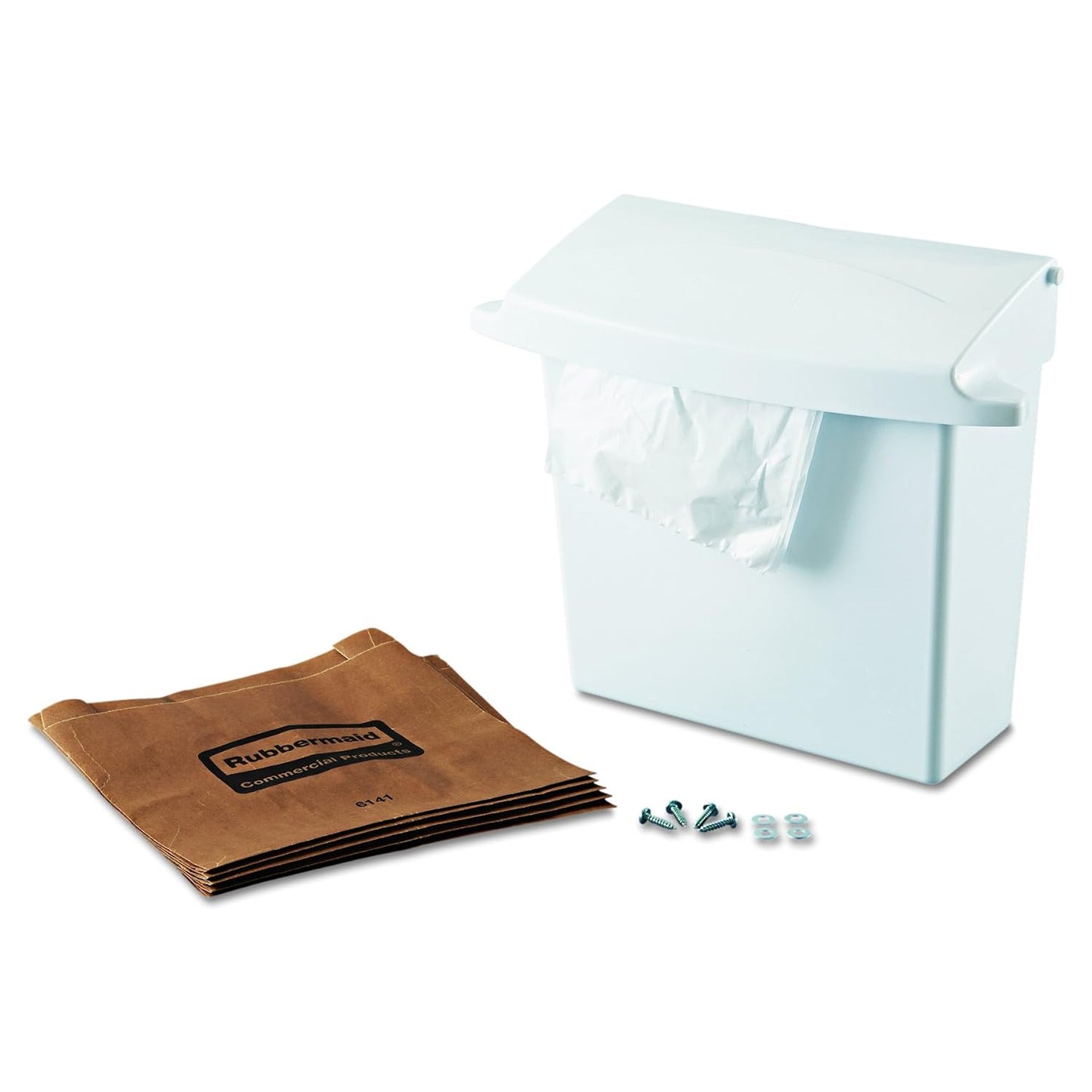 Rubbermaid Commercial Products Wall-Mounted Sanitary Napkin Receptacle Rigid Liner Easy to Clean Durable Space Saving for Restrooms in Restaurants/Hotels/Schools/Airports/Offices