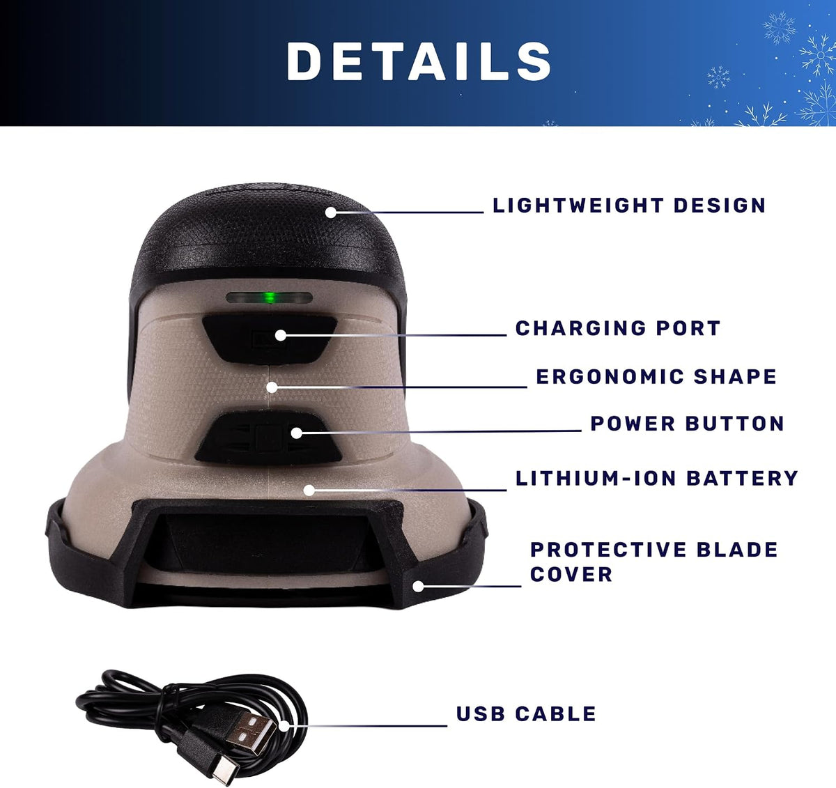 Zento Deals Electric Ice Scraper for Car Windshield – Rechargeable Snow Removal Tool with USB Cable, Cleaning Brush, and Polish Accessories for Effortless Ice and Snow Clearance