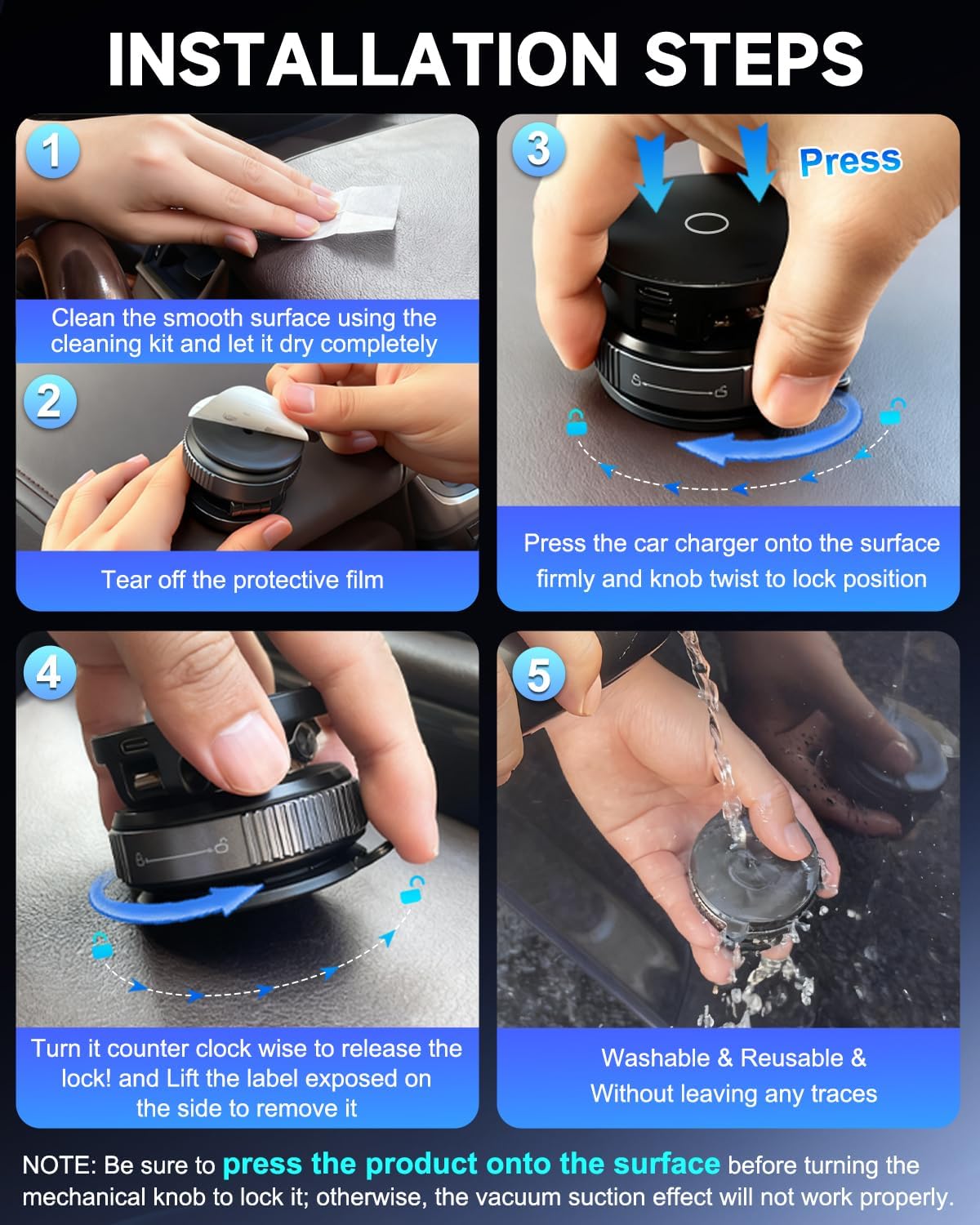 for MagSafe Car Mount, Vacuum Magnetic Car Phone Holder Stand for Your Car