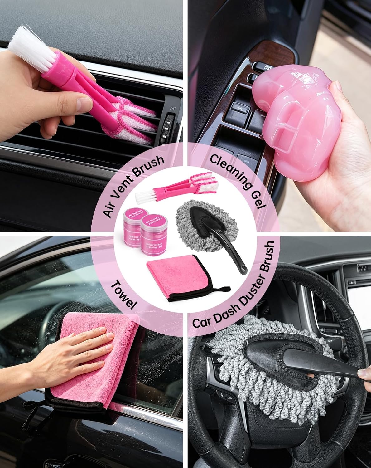 THINKWORK Car Cleaning Kit with Vacuum,Deep Cleaning for Interior Detailing