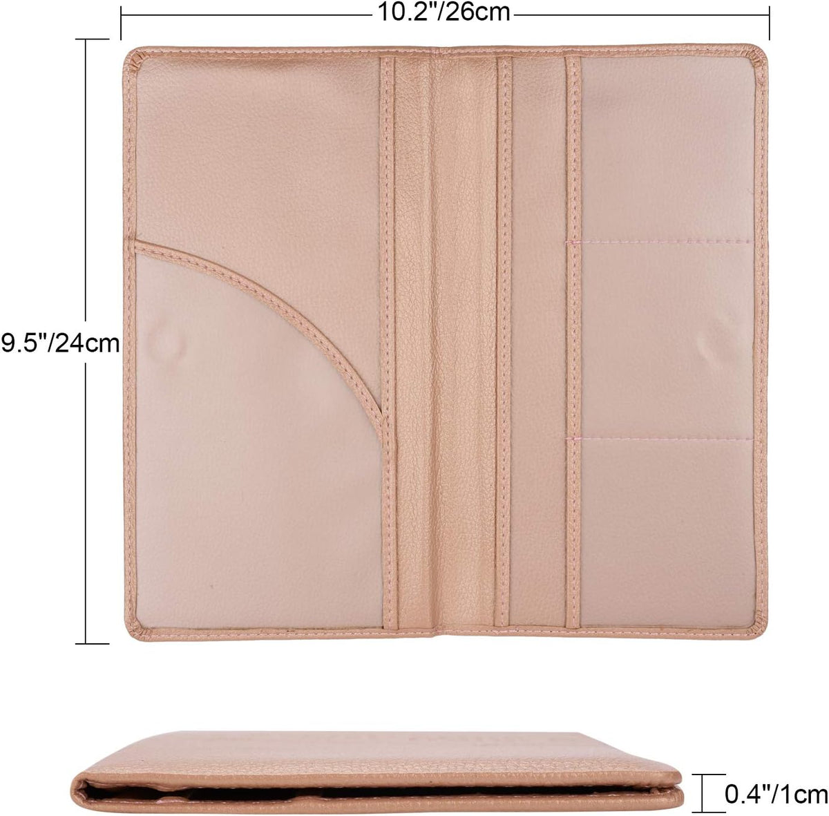 Car Registration and Insurance Holder, Glove Box Organizer, Rose Gold